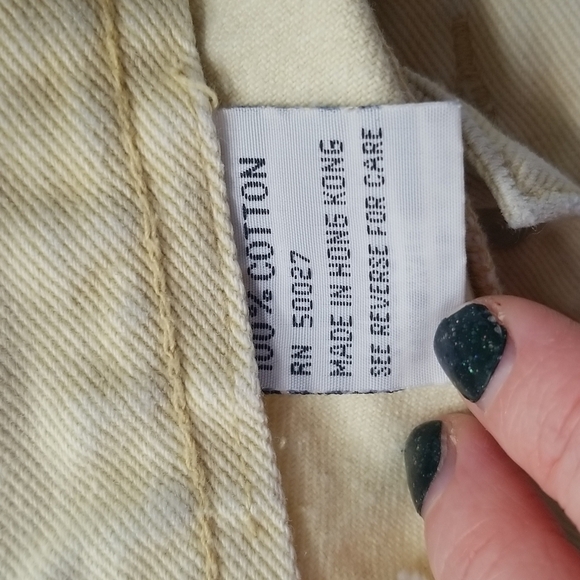 RIO Stephen Mardon SZ 11 JRS  Shorts Cream 90's Distressed High Waist Denim VTG - Picture 8 of 13